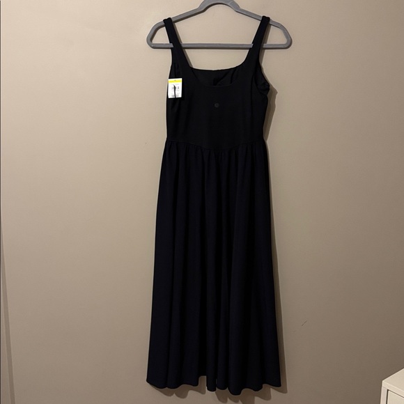 NWT- Zella Effortless Square Neck Midi Dress, Black, Small - Picture 11 of 12